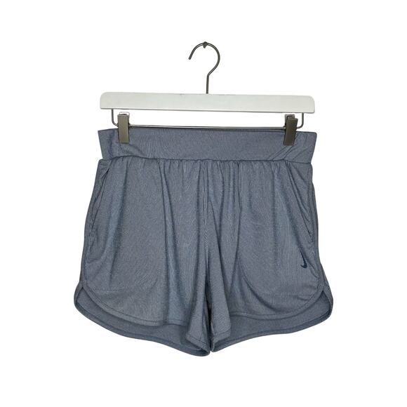NIKE Women's Swoosh Active Shorts Blue & White Size Medium - Picture 1 of 8